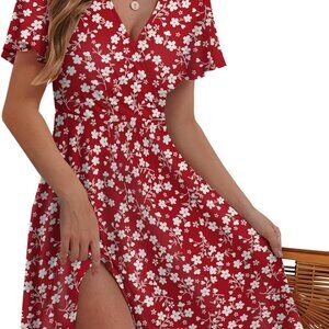 Sundresses for Women 2025 Floral Summer Elegant Beach Classy Fashion Casual Outf